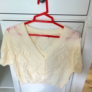 Knit mix top